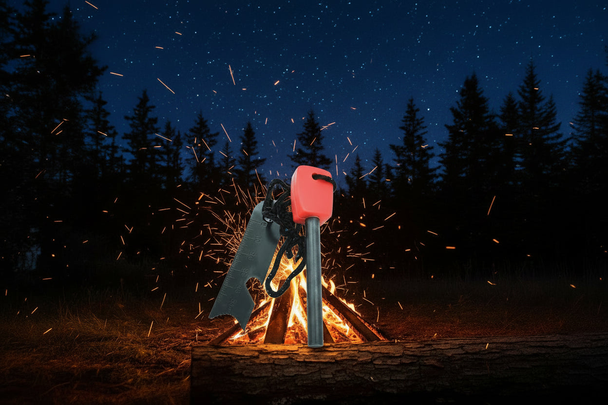 Ferro Rod Fire Starter - Emergency Camping Survival Tool