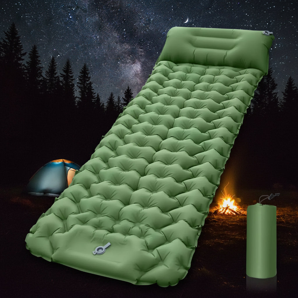Self-Inflating Camping Sleeping Mattress - Built-In Pump